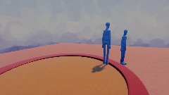 Tow player puppet race