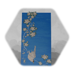 Bullfinch on a cherry blossom by Katsushika Hokusai