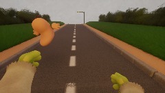 Shrek runs down the road. (But Cris is in Trouble)
