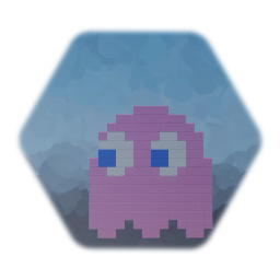 Pink Pacman Ghost