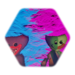 <button="Huggy wuggy"> and <clue>Kissy missy