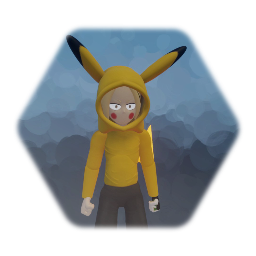 Denki in his pikachu hoodie