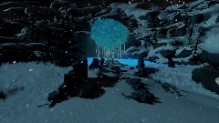 Glowy Snowy Serene Tree Scene