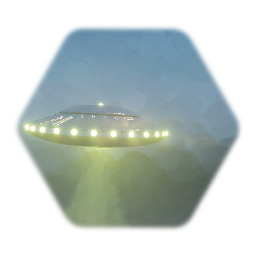 Ufo with moving logic and light