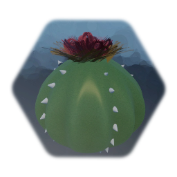 Round Cactus with Flower
