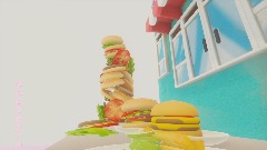 ハンバーガーで遊ぶな！Don't play with hamburgers !
