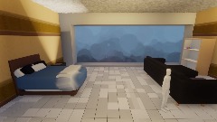 A hotel room