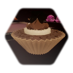Chocolate, Coconut & Gold Leaf Cupcake