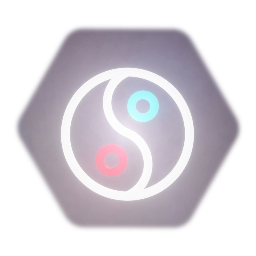 Neon - Yin-Yang - Sign - Red, White & Blue