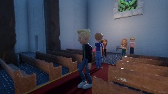 Na het binnengaan van de kerk