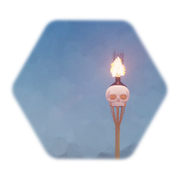 Skull Tiki Torch