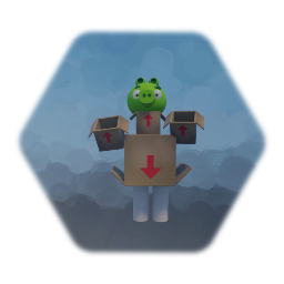 Mini diy robot with pig