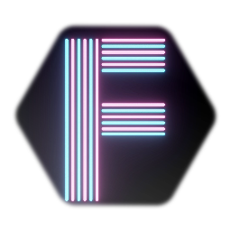Neon Retro Striped Letter F