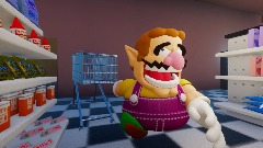 Wario runs from a shopping trolley and dies