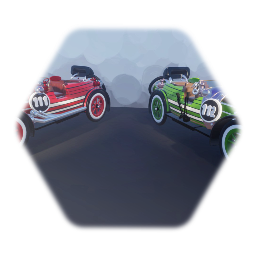 Cars race and others