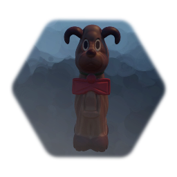 Wooden dog ornament 1% Asset challenge