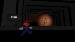 Mario runs away from the meatball man
