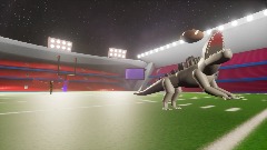 ROXY and the creature gang enjoying the super bowl event