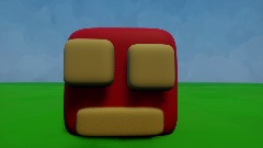 Red geometry dash cube vs Catnap