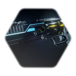 Cyberpunk revolver handgun