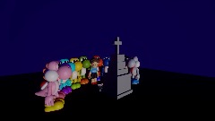 Yoshi and the others comfort Me at the Disney Quest funeral