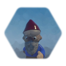 Ceramic Garden Gnome with Damage