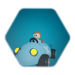 Kevin O'Reilly in a go kart