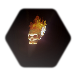 Flaming skull