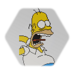 Screaming Homer Pixel Art