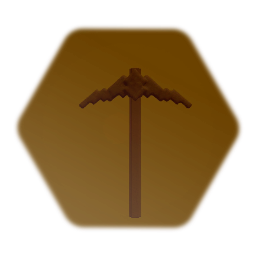 Minecraft movie wooden pickaxe.