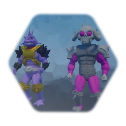 Transformers pretenders- iguainus and Skullgrin