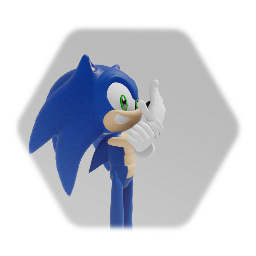 <term> Stylized Modern Sonic The Hedgehog CGI Model