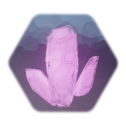 Transparent glowing crystals