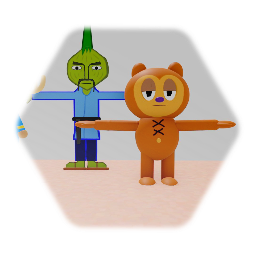 Parappa the rapper but t pose mostly