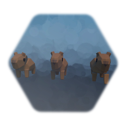 Low poly capybara