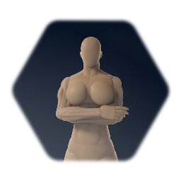 Realistic female muscle template.