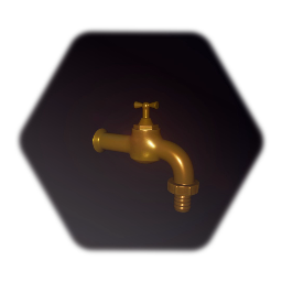 old brass tap