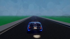 Back to the future delorean time machine on the road