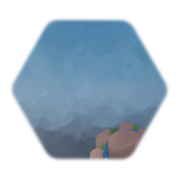 Water flowing on rocks