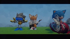 Silver sonic  gets crucifyed by Tails