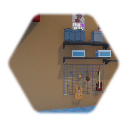 #CUAJ-Music Store (Merchandise Wall, Shelves & Rack-TJoeT1)