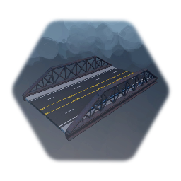 Long Four Lane Truss Bridge
