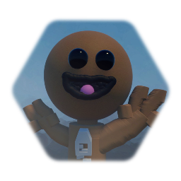 Happy posing sackboy