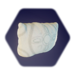 Small White Pillow with Radial Pattern