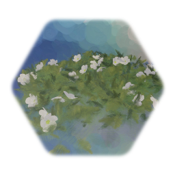 Low-lying Foliage with White Flowers