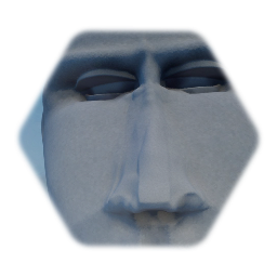 Big thinking stone head