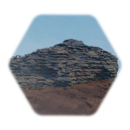 Heavily worn realistic rock