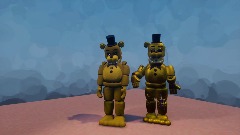 Fnaf 2 characters Withered and Unwithered
