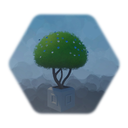 Topiary Tree with flowers in pot