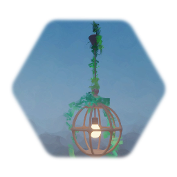 Round light with ivy